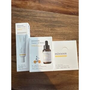 Mixsoon Vitamin C Skincare Set Cream 30ml Serum 10ml Powder 10ea Brightening Kit